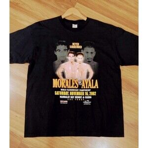 Vintage Y2K Morales vs Ayala Boxing Match T-Shirt Men’s XL MMA Fighting